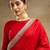 Red Embroidered Saree With Blouse