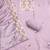 lavender unstitched thread embroidery handwork silk blend dress material
