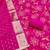 pink unstitched print handwork with woven embellished dupatta modal dress material