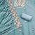 sea green unstitched thread embroidery handwork with embroidered dupatta silk blend dress material