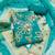 sea green unstitched print handwork with woven embellished dupatta modal dress material