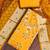 yellow unstitched print handwork with woven embellished dupatta modal dress material