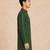 Boy's dark green rayon digital print knee length kurta