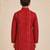 Boy's maroon rayon digital print knee length kurta