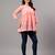 Seva chikan hand embroidered peach terivoil lucknowi chikan top scl9243