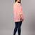 Seva chikan hand embroidered peach terivoil lucknowi chikan top scl9243