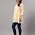 Seva chikan hand embroidered beige georgette lucknowi chikan top with slip scl9245