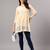 Seva chikan hand embroidered beige georgette lucknowi chikan top with slip scl9245