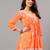 Seva chikan hand embroidered orange georgette lucknowi chikan top with slip scl9247