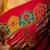 Madhavi- red crepe saree with cutdana work hand embroidery 
