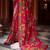 Madhavi- red crepe saree with cutdana work hand embroidery 
