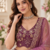 Plum Color Beads,Sequins And Thread Work Net Lehenga Choli
