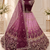 Plum Color Beads,Sequins And Thread Work Net Lehenga Choli