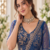 Teal Color Beads,Sequins And Thread Work Net Lehenga Choli