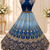 Teal Color Beads,Sequins And Thread Work Net Lehenga Choli