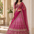 Rani Pink Color Beads,Sequins And Thread Work Net Lehenga Choli