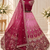 Rani Pink Color Beads,Sequins And Thread Work Net Lehenga Choli