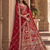 Maroon Color Crystal Beads,Sequins,Embroidery And Multi Thread Work Silk_Blend Lehenga Choli