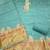 sky blue unstitched weaving handwork with woven dupatta dress material