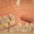 peach unstitched weaving handwork with woven dupatta dress material