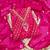 pink unstitched print handwork with bandhani printed dupatta jaam dress material