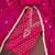 pink unstitched print handwork with bandhani printed dupatta jaam dress material