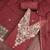maroon unstitched weaving handwork with woven dupatta dress material