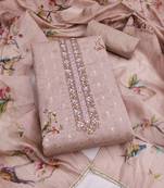 lavender unstitched digital print handwork with printed dupatta butti dress material