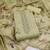 olive green unstitched digital print handwork with printed dupatta butti dress material