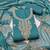 sea green unstitched thread embroidery handwork with embroidered dupatta silk blend dress material
