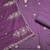 purple unstitched thread embroidery handwork with embroidered dupatta silk blend dress material