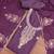 purple unstitched thread embroidery handwork with embroidered dupatta silk blend dress material
