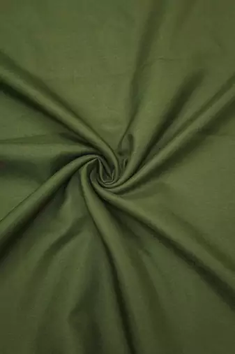 green unstitched thread embroidery handwork with embroidered dupatta silk blend dress material