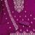 purple unstitched thread embroidery with embroidered dupatta silk blend dress material