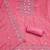 pink unstitched thread embroidery with embroidered dupatta georgette dress material