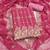 pink unstitched thread embroidery with embroidered dupatta georgette dress material