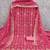pink unstitched thread embroidery with embroidered dupatta georgette dress material