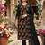 black unstitched thread embroidery with embroidered dupatta parampara silk blend dress material