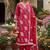 red unstitched thread embroidery with embroidered dupatta parampara silk blend dress material