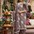 brown unstitched thread embroidery with embroidered dupatta parampara silk blend dress material