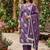 purple unstitched thread embroidery with embroidered dupatta parampara silk blend dress material