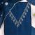 teal blue unstitched thread embroidery with embroidered dupatta vichitra silk blend dress material