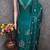 green unstitched thread embroidery with embroidered dupatta vichitra silk blend dress material