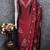 maroon unstitched thread embroidery with embroidered dupatta vichitra silk blend dress material