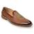 men's brown leather slip-on loafers with gold zardozi embroidery, formal shoes for weeding party occasion