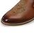 men's brown leather slip-on loafers with gold zardozi embroidery, formal shoes for weeding party occasion
