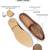 men's brown leather slip-on loafers with gold zardozi embroidery, formal shoes for weeding party occasion