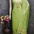 light green unstitched weaving embroidered neck with woven embellished dupatta dress material