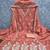 peach unstitched thread embroidery with embroidered dupatta vichitra silk blend dress material