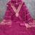 magenta unstitched weaving embroidered neck with woven embellished dupatta dress material